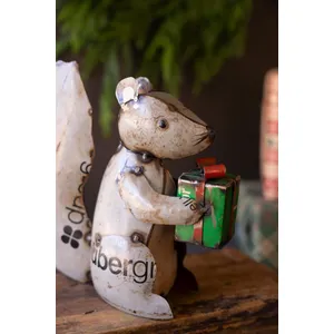 Set of 3 Recycled Metal Christmas Woodland Critters 4