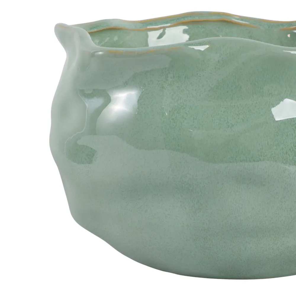 DRAPERSTONE SET OF 2 GREEN PLANTER 9 (IN)
