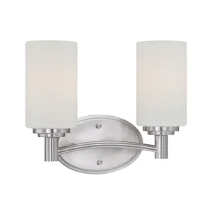 Pittman 12'' Wide 2-Light Vanity Light - Brushed Nickel 1