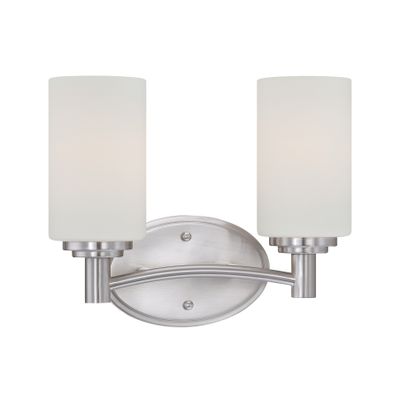 Pittman 12″ Wide 2-Light Vanity Light - Brushed Nickel