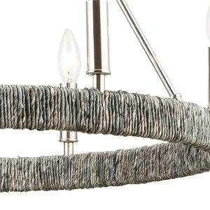 Abaca 27'' Wide 6-Light Chandelier - Polished Nickel 3