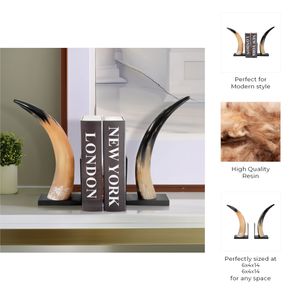 KNOXSHAW SET OF 2 BLACK BOOKENDS 14 (IN) 9