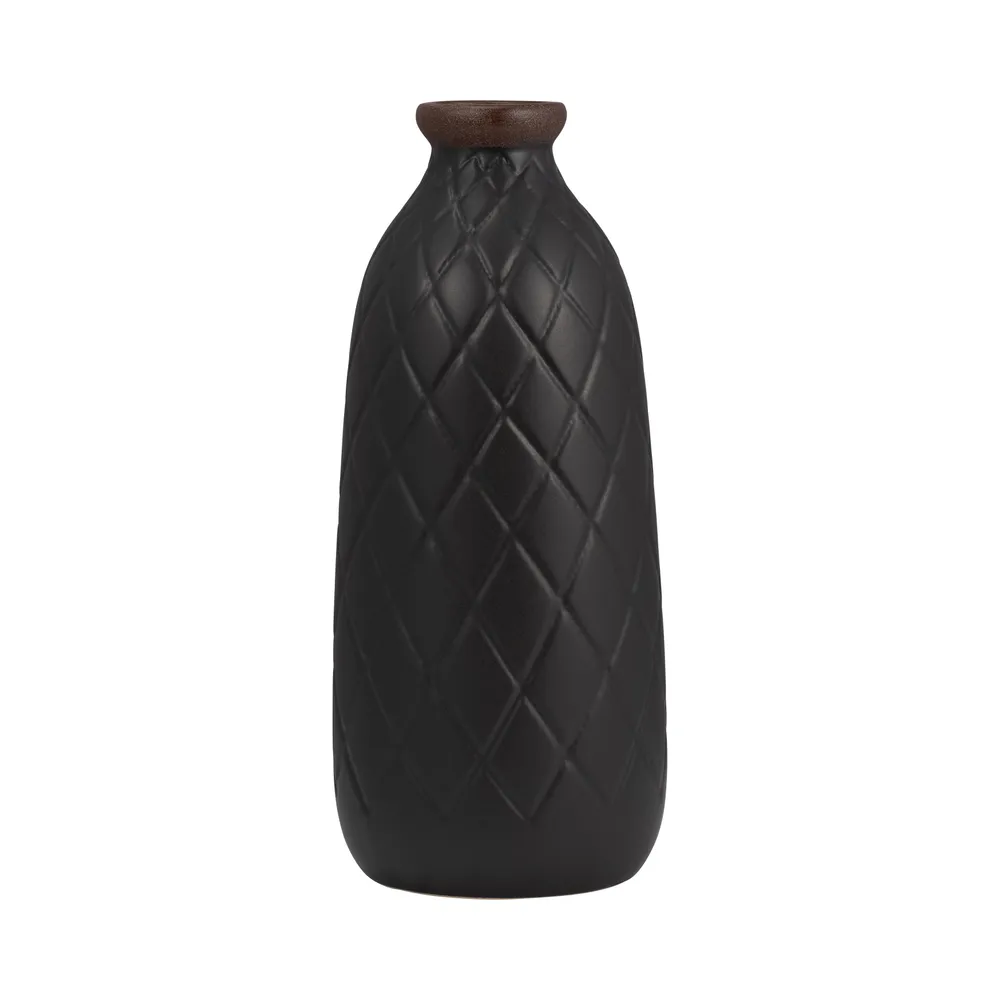 EMMONSFORD BLACK VASE 12 (IN)