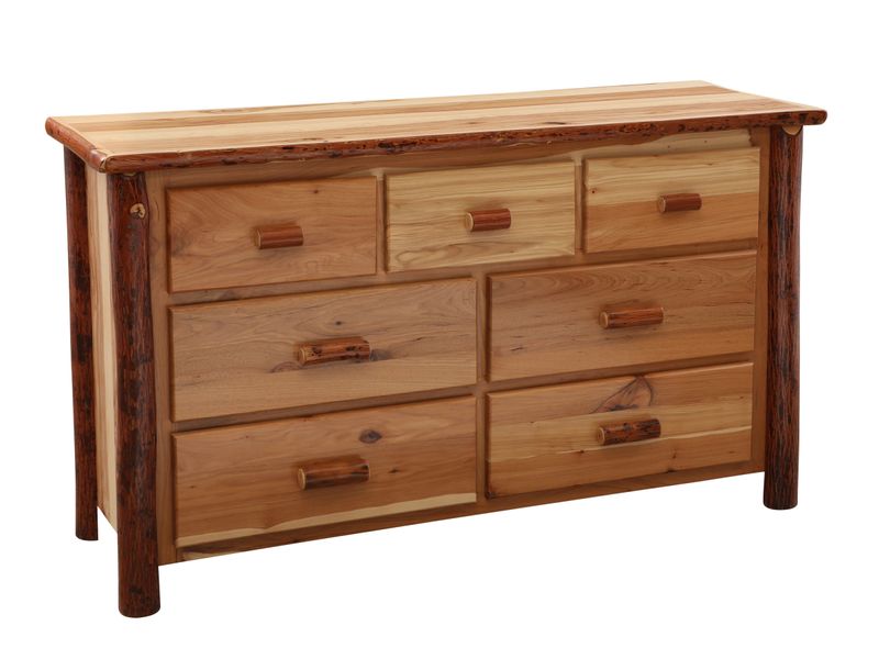 Hickory Log Seven Drawer Dresser - Slate - Premium Line 2