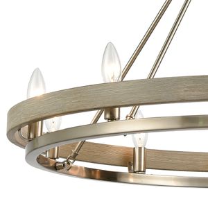 Ramsey 34'' Wide 10-Light Chandelier - Satin Nickel 2