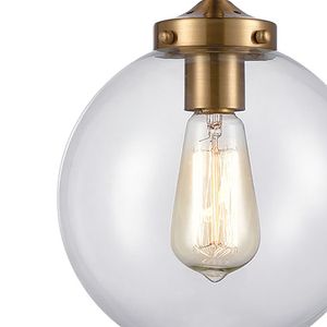 Boudreaux 8'' Wide 1-Light Mini Pendant - Matte Black with Antique Gold 3