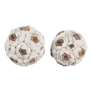 BAIRDFIELD SET OF 2 BROWN ORBS 5 (IN) 3