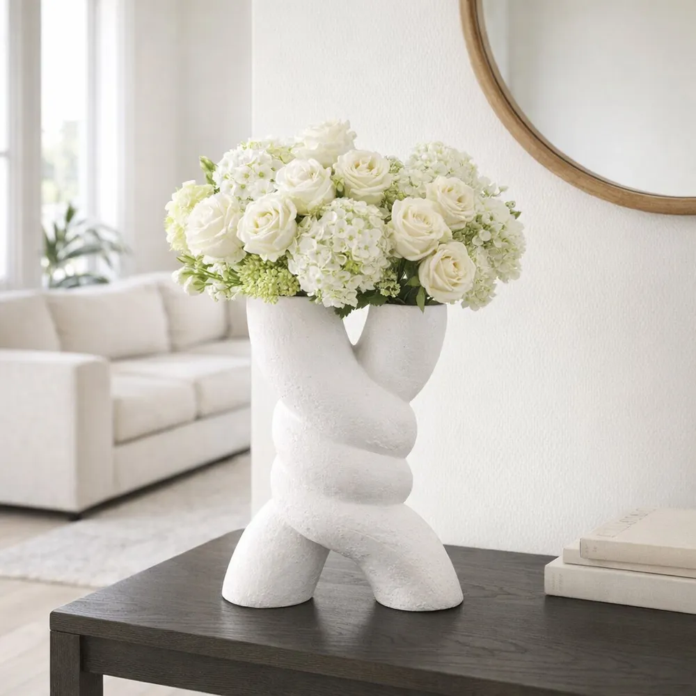 WINTONMILL WHITE VASE 14 (IN)
