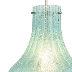 Coastal Scallop 8'' Wide 1-Light Mini Pendant - Satin Nickel 3