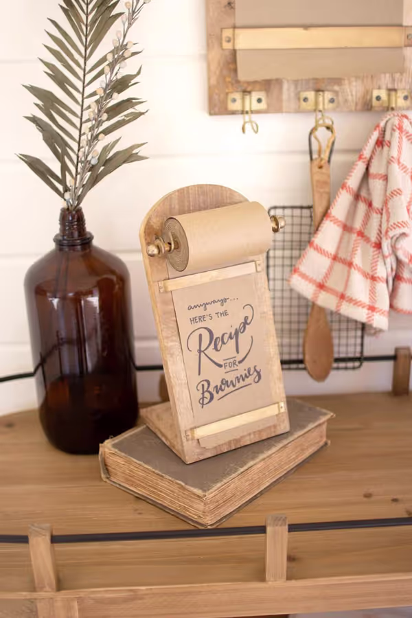 Wooden Table Top Note Roll