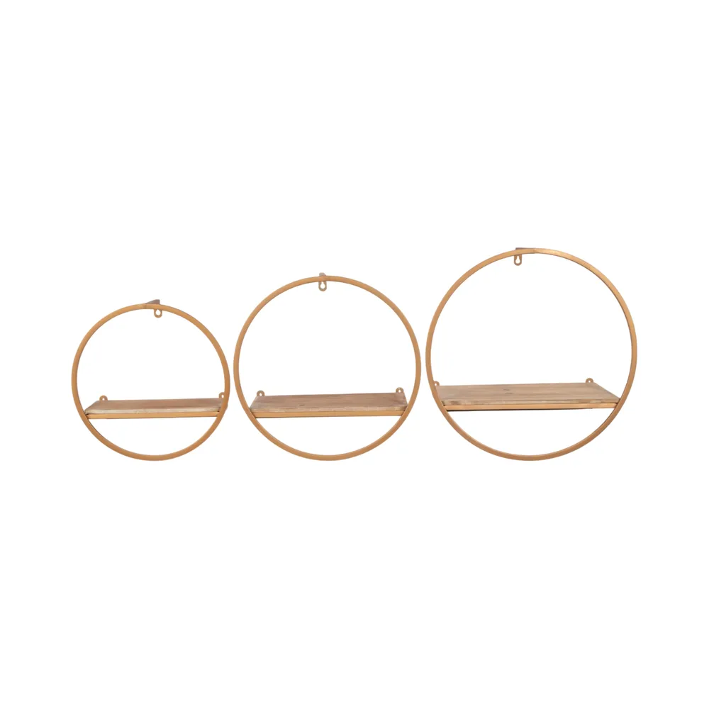 GAIGESTONE SET OF 3 BRONZE WALL SHELF 8 (IN)