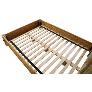 Headwaters Bed with Dimensional Cedar Rail System - Single - Coffee 6