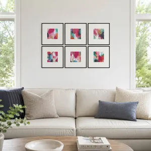 DURBANMILL SET OF 6 WHITE ART 42 (IN) 5