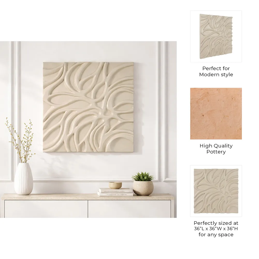 DECKERMOOR IVORY WALL SCULPTURE 36 (IN)