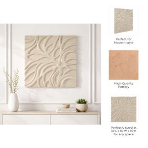 DECKERMOOR IVORY WALL SCULPTURE 36 (IN) 9