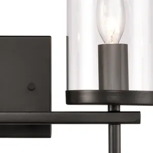 Oakland 13.5'' Wide 2-Light Vanity Light - Black 3