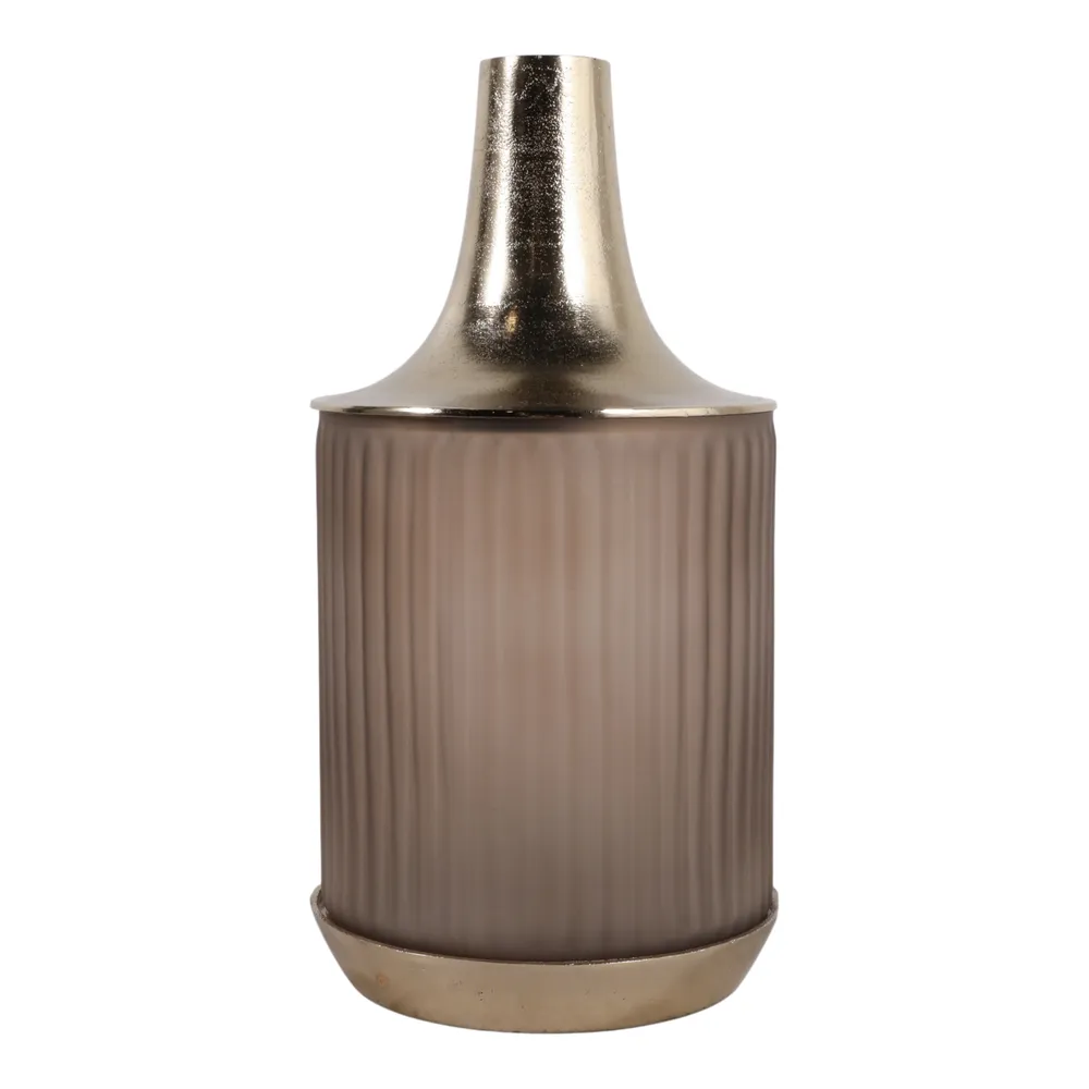 FORDFORD GRAY GLASS VASE 15 (IN)
