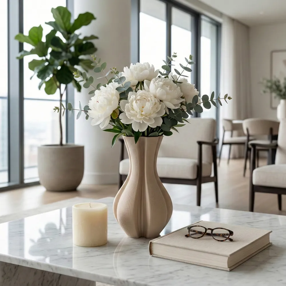 DREWROSE IVORY VASE 12 (IN)