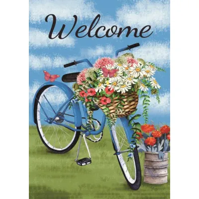 Welcome Bicycle House Flag 28in by 40in