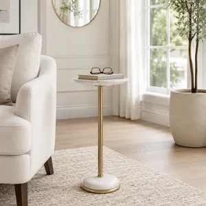 GORDENVIEW WHITE ACCENT TABLE 25 (IN) 2