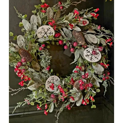Frosted Snowflake Wreath