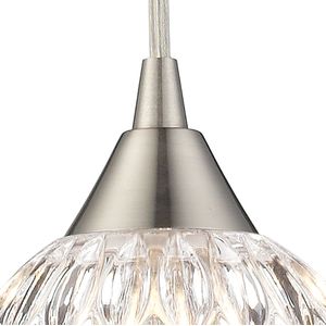 Kersey 5'' Wide 1-Light Mini Pendant - Satin Nickel 4