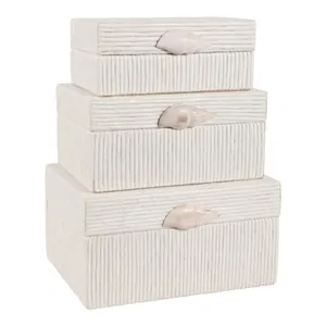 DRAKEMILL SET OF 3 BROWN BOXES 7 (IN) 1