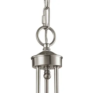 Brighton 20'' Wide 3-Light Chandelier - Brushed Nickel 3