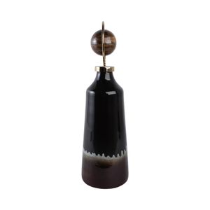 GRAYDONWIND BROWN GLASS VASE 20 (IN) 4
