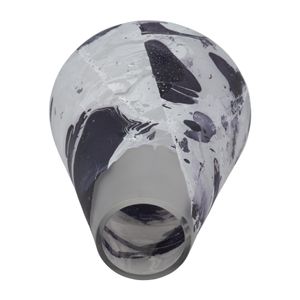 LEONASTONE WHITE GLASS VASE 11 (IN) 6