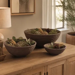 BECKLEY SET OF 3 BROWN BOWLS 10 (IN) 11
