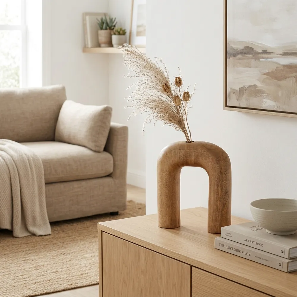 GUNNWORTH BROWN VASE 10 (IN)