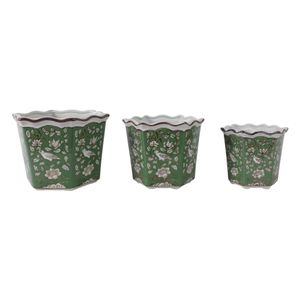 LUTHERSIDE SET OF 3 GREEN PLANTER 9 (IN) 5