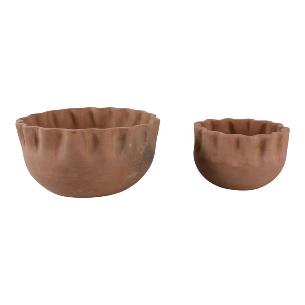 GARFIELDMORE SET OF 2 BROWN PLANTER 7 (IN)