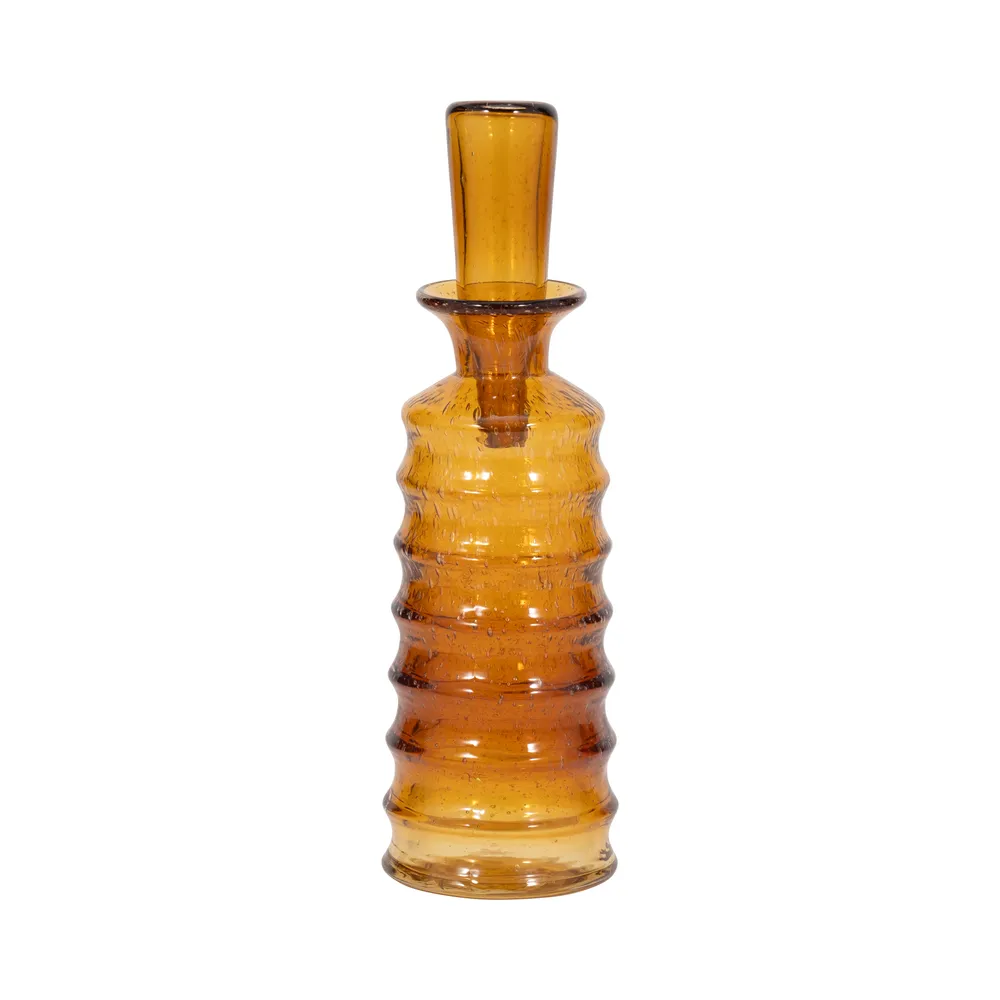 HAMDENWICK ORANGE GLASS VASE 15 (IN)