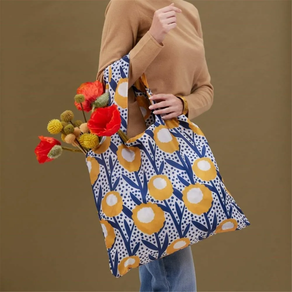 Golden Glow blu Reusable Shopping Bag