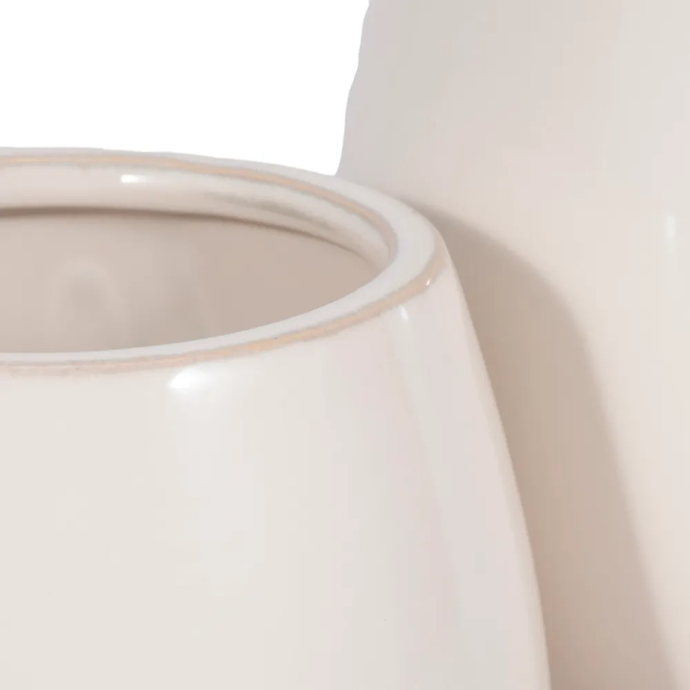 SUTTONOAK SET OF 2 IVORY PLANTER 8 (IN)