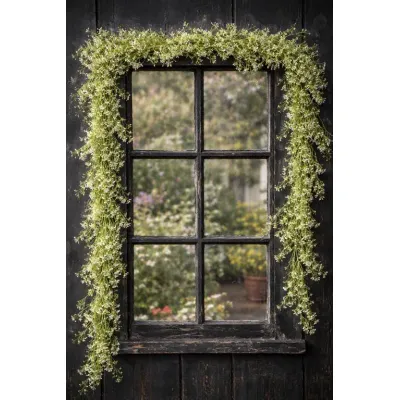 White Rice Flower Garland 67in