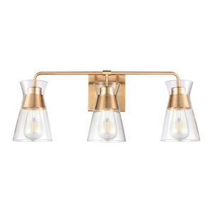 Brookville 22'' Wide 3-Light Vanity Light - Burnished Brass 2