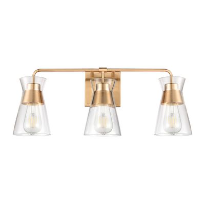 Brookville 22″ Wide 3-Light Vanity Light - Burnished Brass