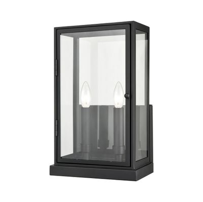 Foundation 15″ High 2-Light Outdoor Sconce - Matte Black