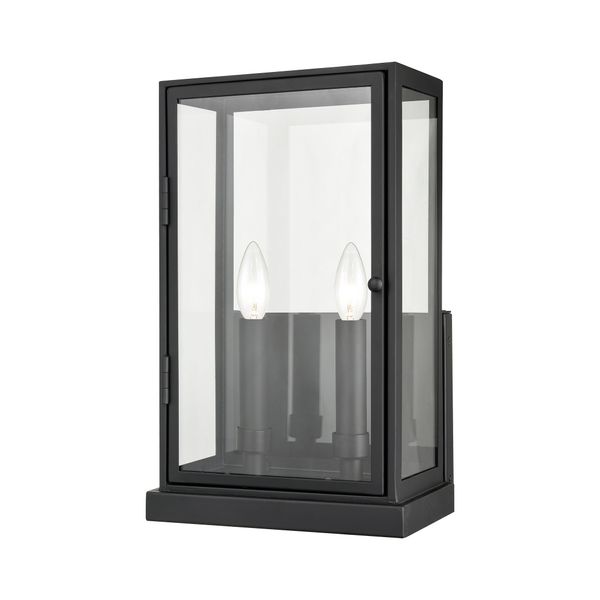 Foundation 15'' High 2-Light Outdoor Sconce - Matte Black