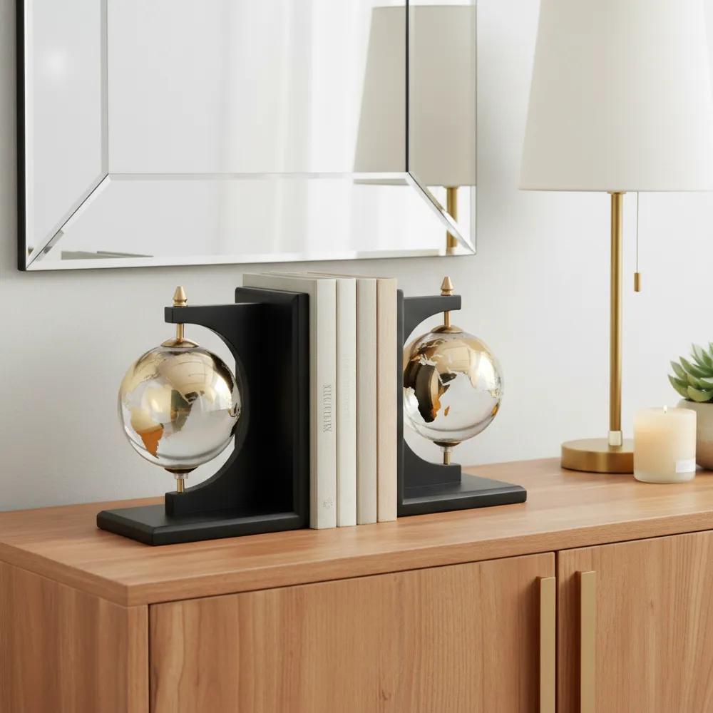 CULLENMORE SET OF 2 BLACK BOOKENDS 9 (IN)