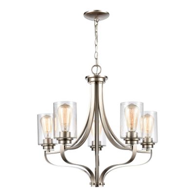 Market Square 24'' Wide 5-Light Chandelier - Brushed Nickel