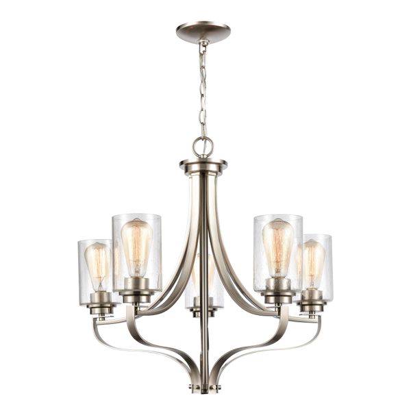 Market Square 24'' Wide 5-Light Chandelier - Brushed Nickel