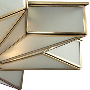 Decostar 21'' Wide 3-Light Flush Mount - Brushed Brass 4