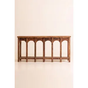 Reclaimed Wood Multi-Arched Console 5