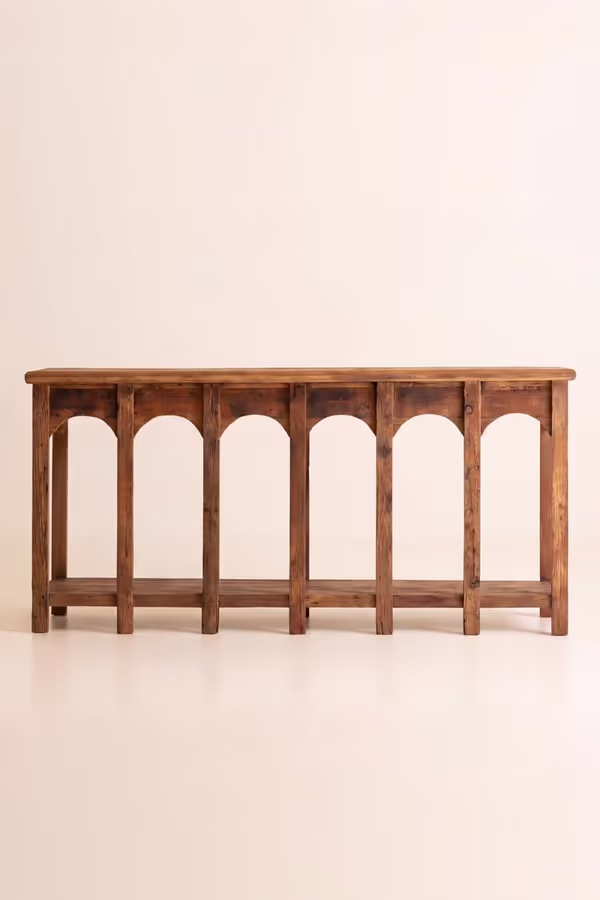 Reclaimed Wood Multi-Arched Console