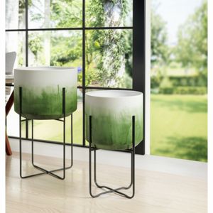 NICOLEHAM SET OF 2 GREEN PLANTER 23 (IN) 10