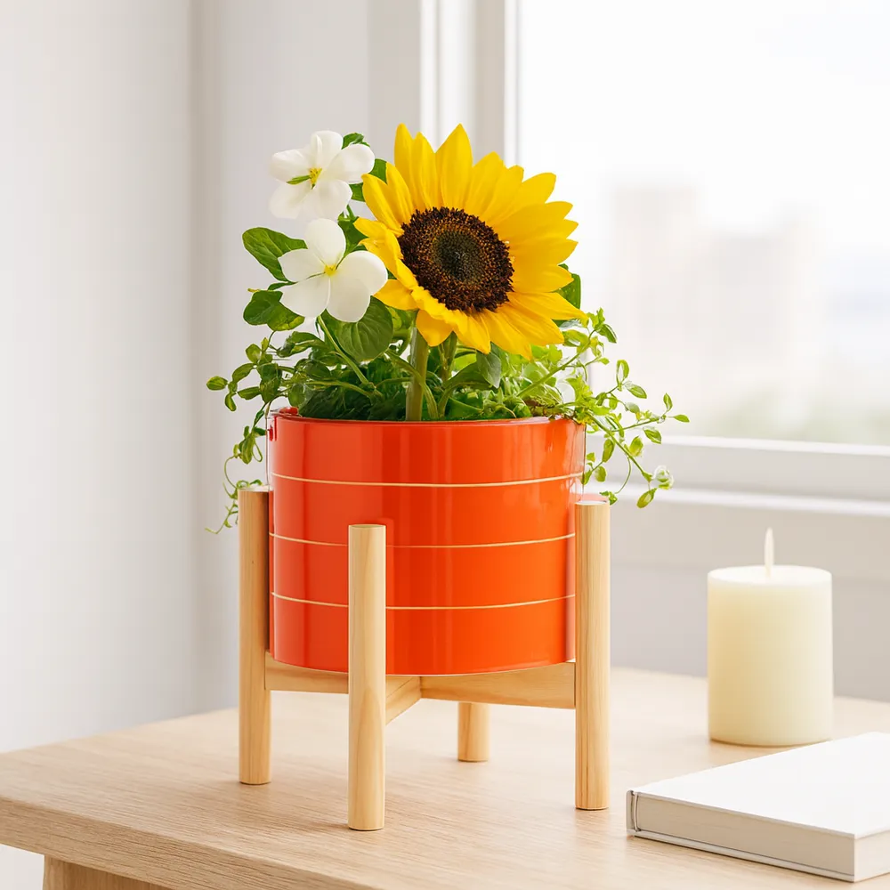 PEYTONFORD ORANGE PLANTER 6 (IN)